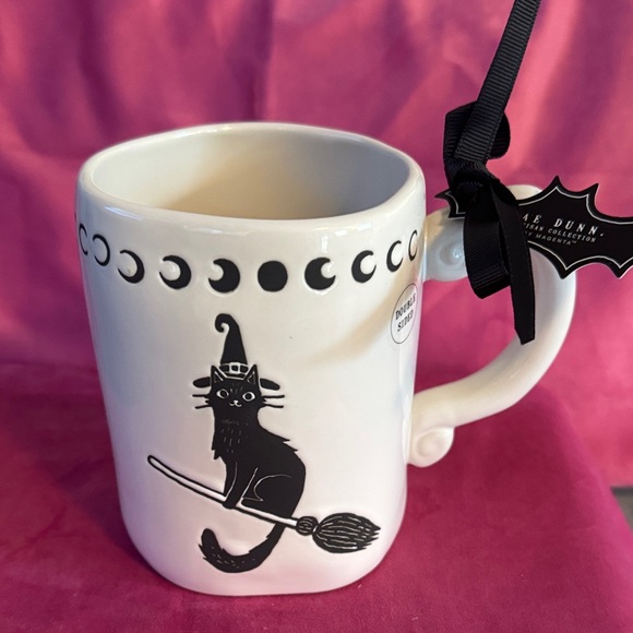 Rae Dunn Other - Rae Dunn Halloween Cat Mug with Moon Phases